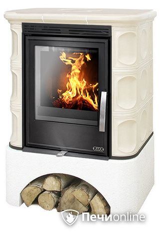 Печь-камин ABX Marina EXclusive, белый цоколь, песчаная в Калуге